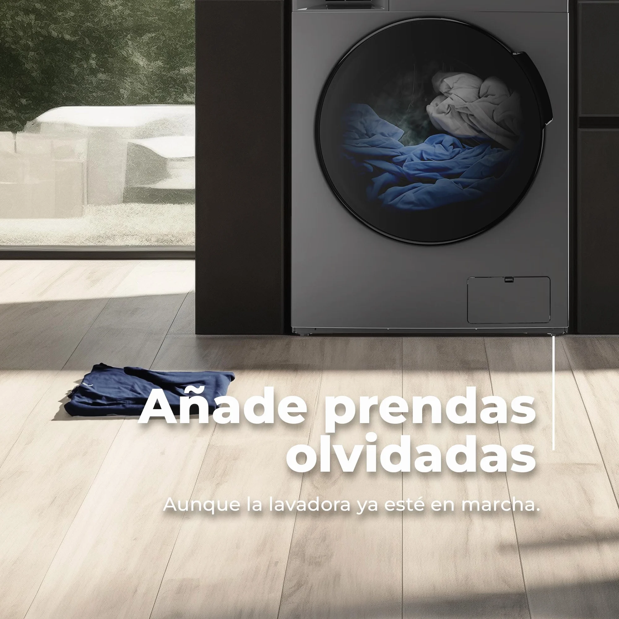 EVVO Lavadora Secadora 10 kg + 7 kg, Vapor, Motor Inverter, 1400 rpm, Clase A, Carga Frontal
