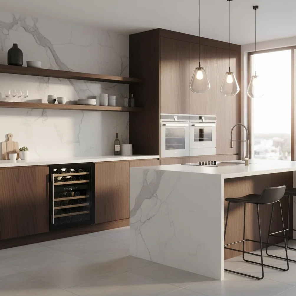 Cata Vinoteca VI 59082 BK No Frost Capacidad 46 Botellas Control Electrónico de Temperatura Panel Touch Control Digital Luz Interior LED Puerta Reversible Ventilación Interna Ancho 59,5 cm Color Negro
