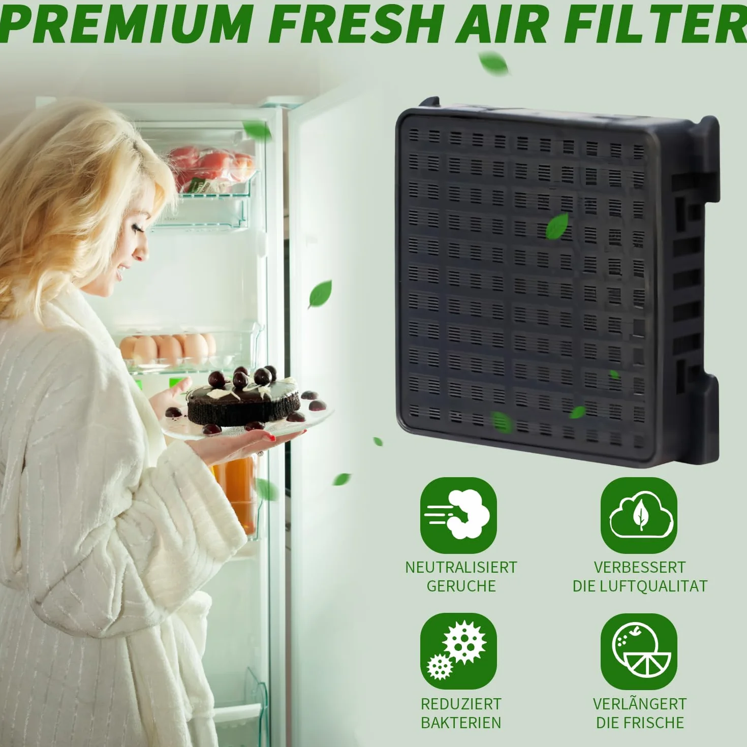 2 filtros Fresh Air para frigorífico Liebherr, compatible con 9096989, 9882460, 988246000, sustituye a 7440021-00, filtro de carbón activo para aire limpio y olor fresco en el frigorífico
