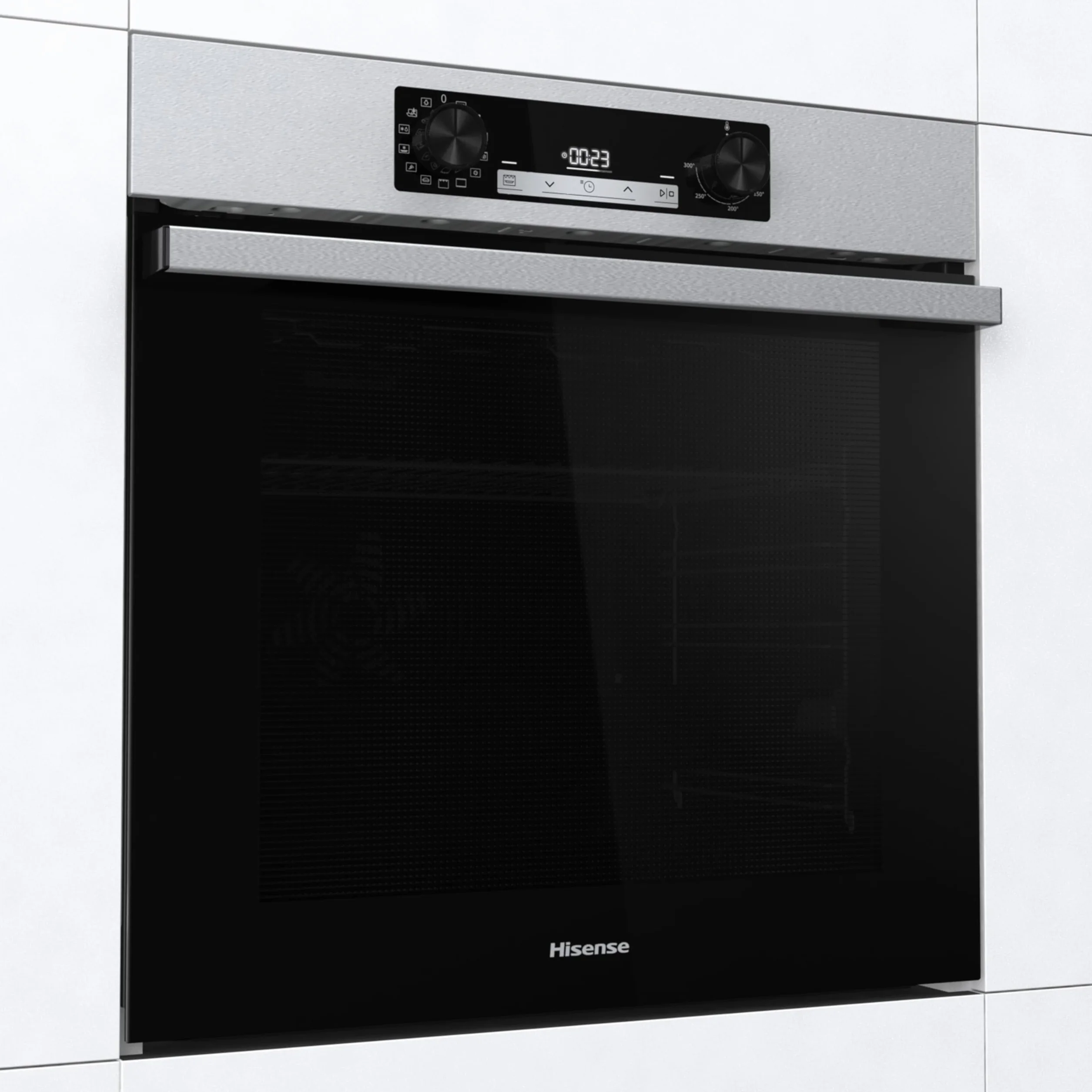 Hisense Horno Multifunción Empotrable 77L Pirolítico Guía Telescópica Air Fry