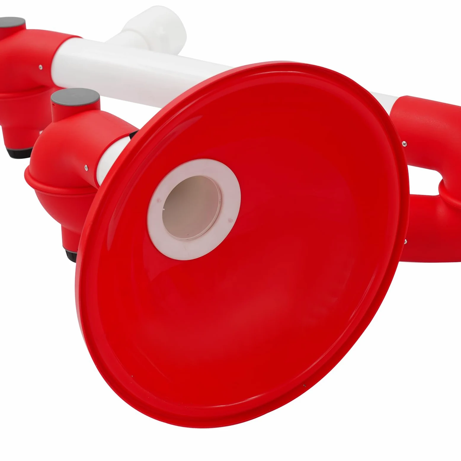 Campana Extractora de laboratorio universal con válvula ajustable,Campana de extracción giratoria 360° de polipropileno y aluminio con 375mm abertura de campana,para la ventilación de gases de escape