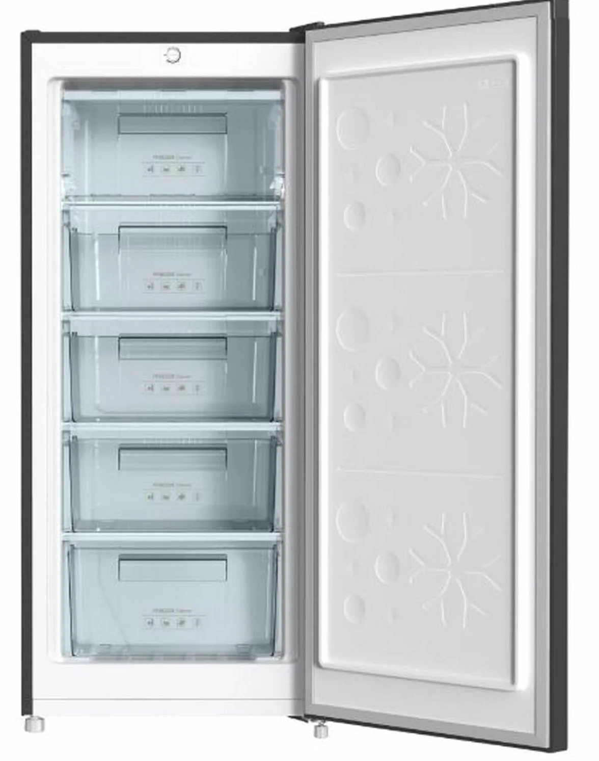 INFINITON CV-A125I Congelador Vertical 140L 125cm 4 Cajones Puerta Reversible Inox