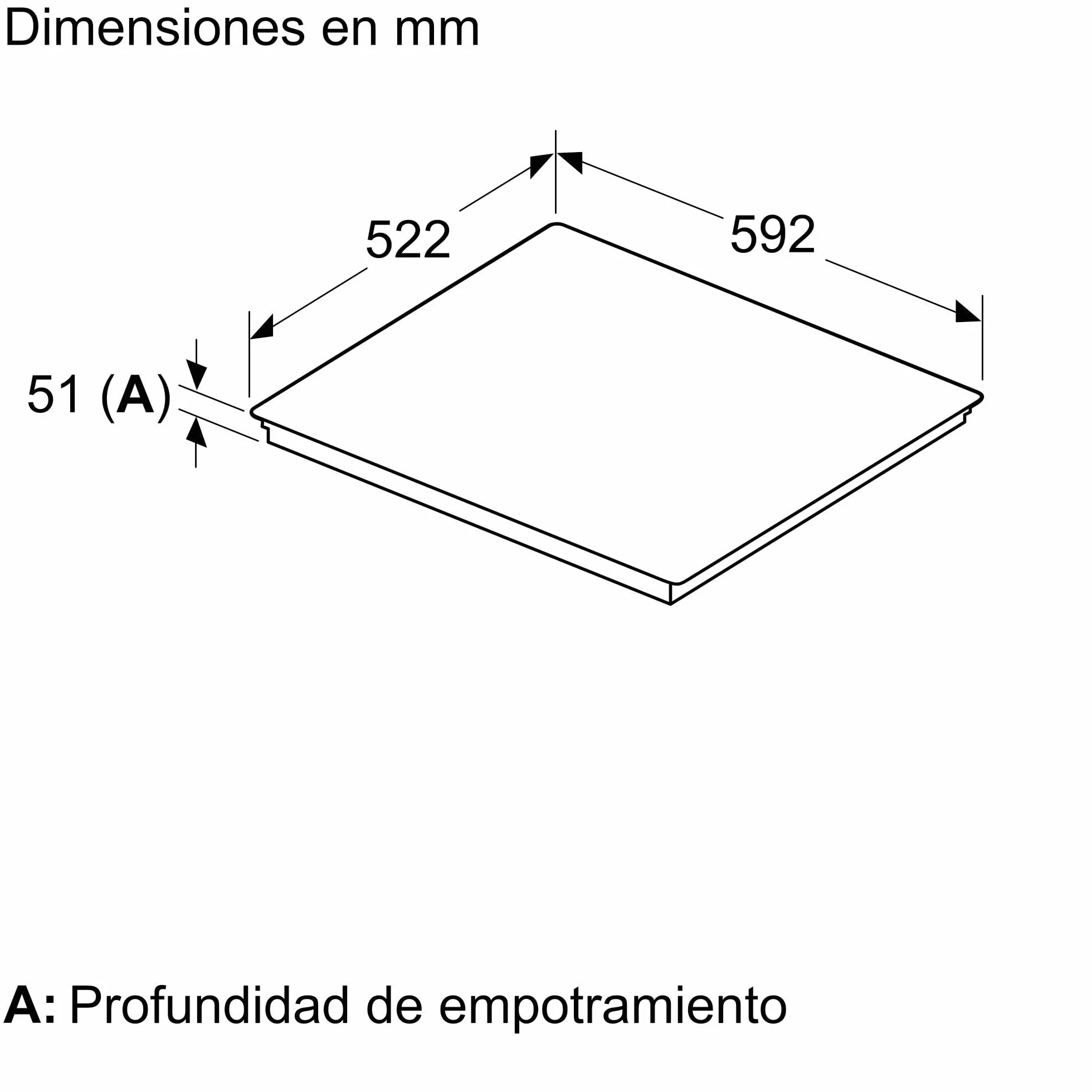 Siemens - Placa de Inducción, 60 cm, 3 Zonas de Cocción, Home Connect, fryingSensor, Negro, EH631HDC1E