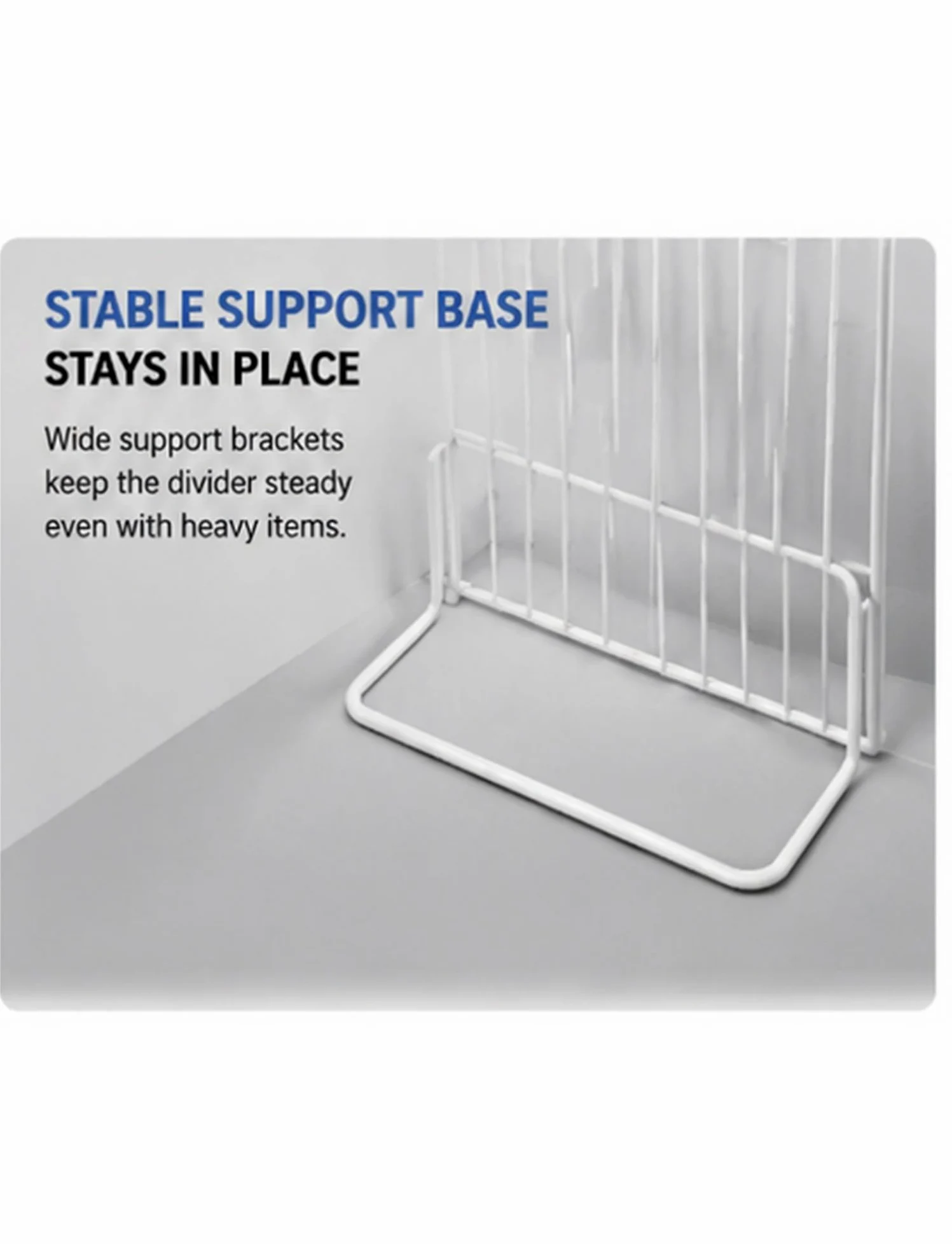 Separador de estante para congelador, rejilla universal frigorífico | Rejilla organizadora ajustable for congelador, estante metálico de acero resistente(65cm,61-91cm)